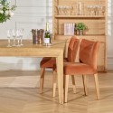 Chaises velours MELANIA, le lot de 2