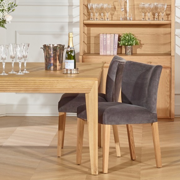 Chaises velours MELANIA, brique