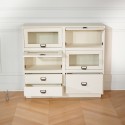 Meuble de rangement vitré avec tiroirs, CARGO