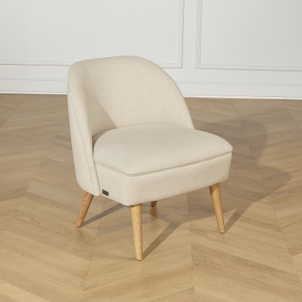 Fauteuil crapaud en lin - MIA