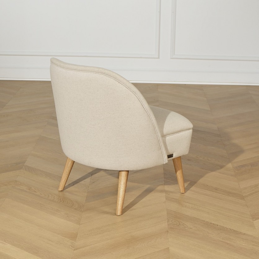 Fauteuil crapaud en lin - MIA