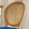 Chaise rotin et velours