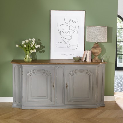 Buffet ELISABETH, plateau chêne, anthracite