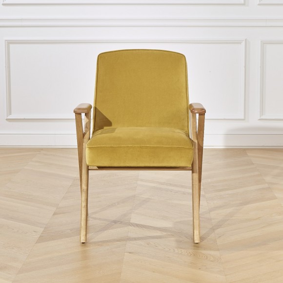 Fauteuil de table scandinave en velours