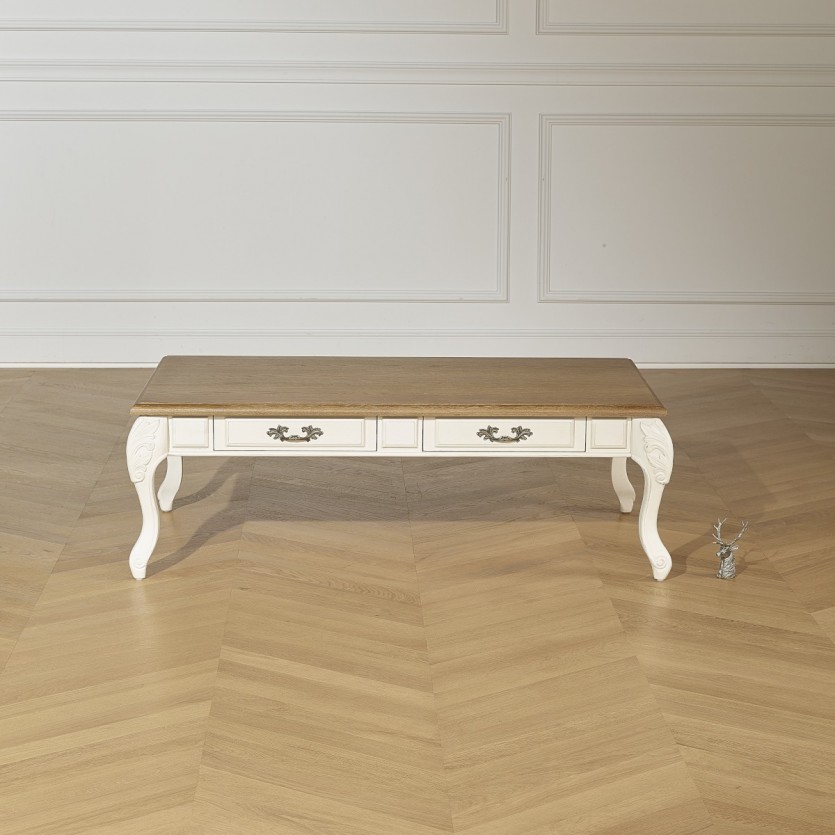 Table Basse Marianne Shabby chic, blanche