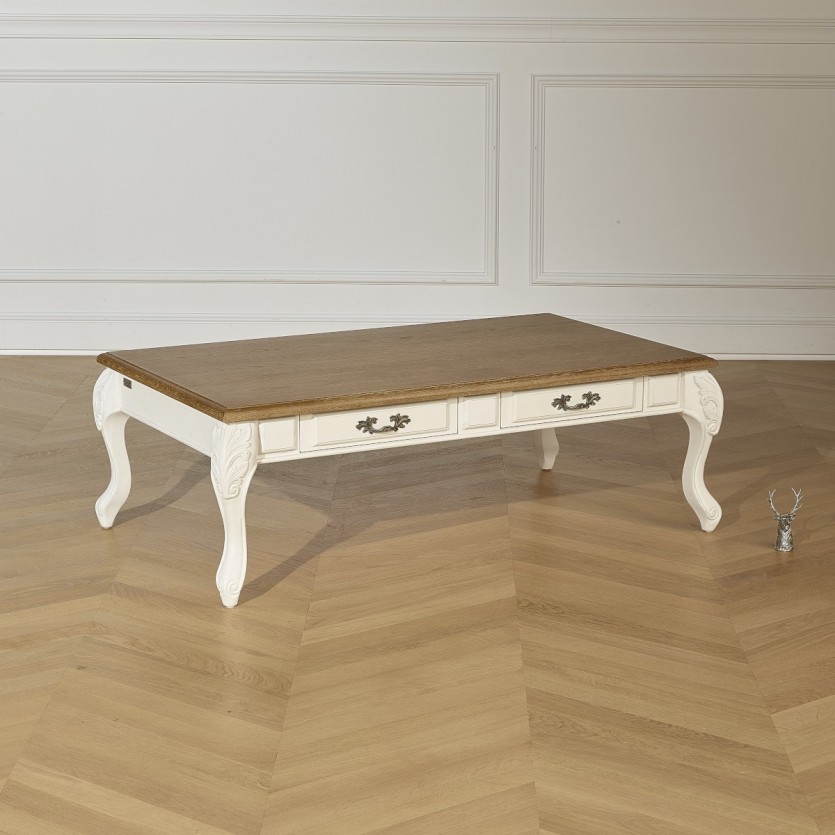 Table Basse Marianne Shabby chic, blanche