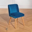 Chaises Apolline en chêne et velours