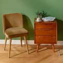 Chaises Apolline en chêne et velours
