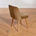 Chaises Apolline en chêne et velours