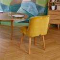 Chaises Apolline en chêne et velours