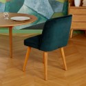 Chaises Apolline en chêne et velours
