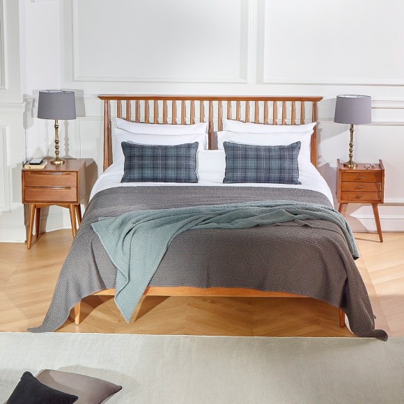 EDWARD - Vintage-Doppelbett mit Gitter 160 x 200