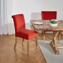Chaise velours Alix brique