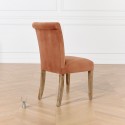 Chaise velours Alix brique