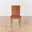 Chaise velours Alix brique