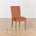 Chaise velours Alix brique
