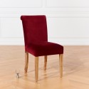 Chaise velours Alix brique