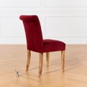 Chaise velours Alix brique