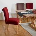 Chaise velours Alix brique
