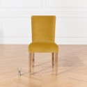 Chaise velours Alix brique