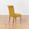 Chaise velours Alix brique