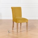 Chaise velours Alix brique