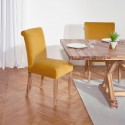 Chaise velours Alix brique