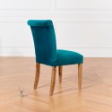 Chaise velours Alix brique