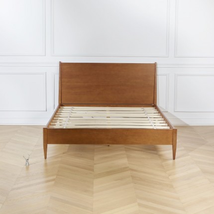 DALHIA - Lit Double Scandinave en Bois 140x200