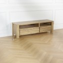 Meuble TV, bois, 2 tiroirs, ENZO