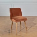 Chaises Apolline en chêne et velours