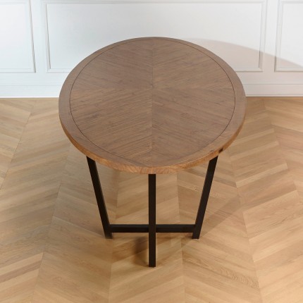 Table Industrielle ovale  Jackson robin des bois