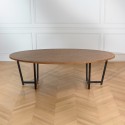 Table Industrielle ovale Jackson robin des bois