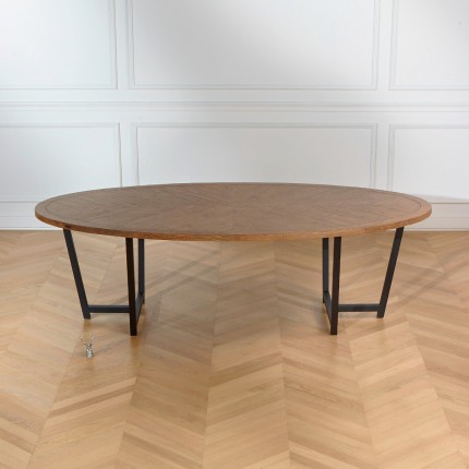 Table Industrielle ovale  Jackson robin des bois