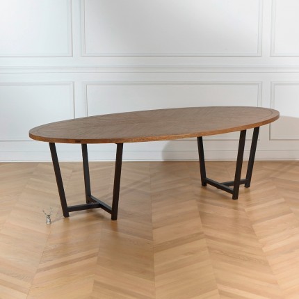 Table Industrielle ovale  Jackson robin des bois