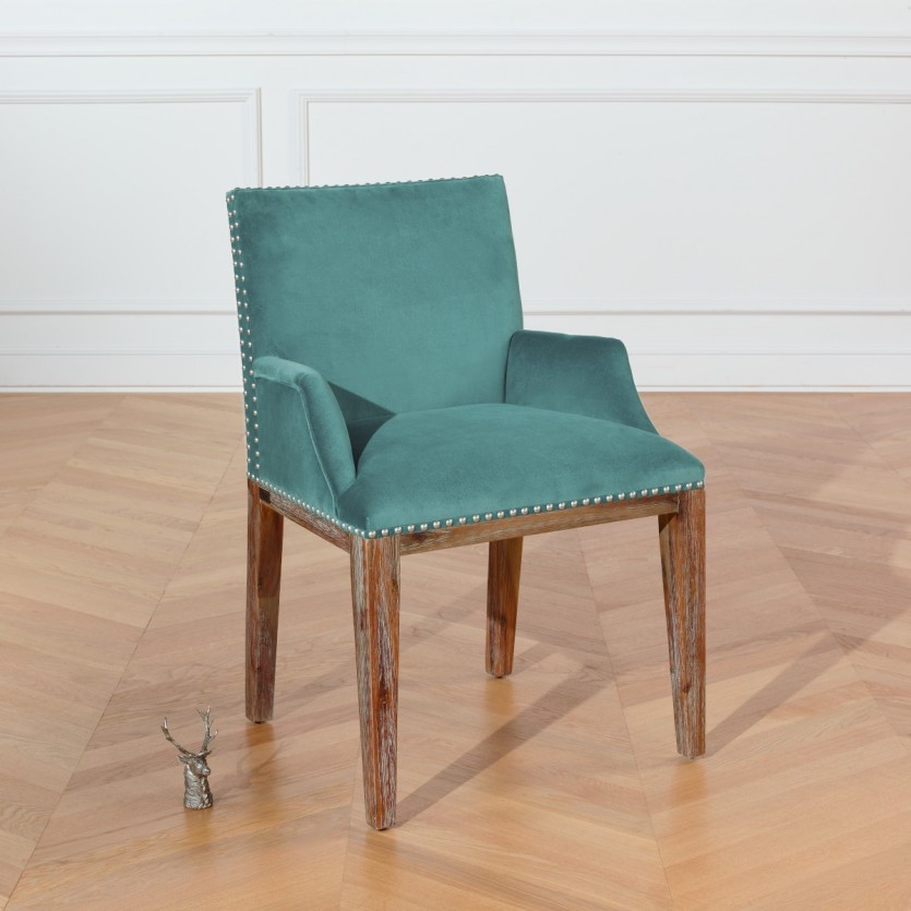 Fauteuil de table Kenza Velours