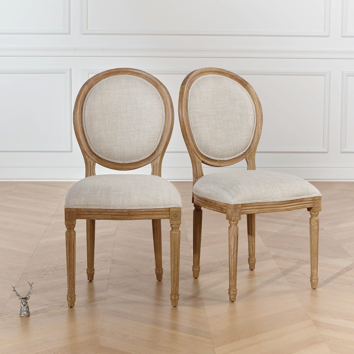 Legno Sedie Imbottite Stile Shabby Shabby Chic Tavolo Cucina Con