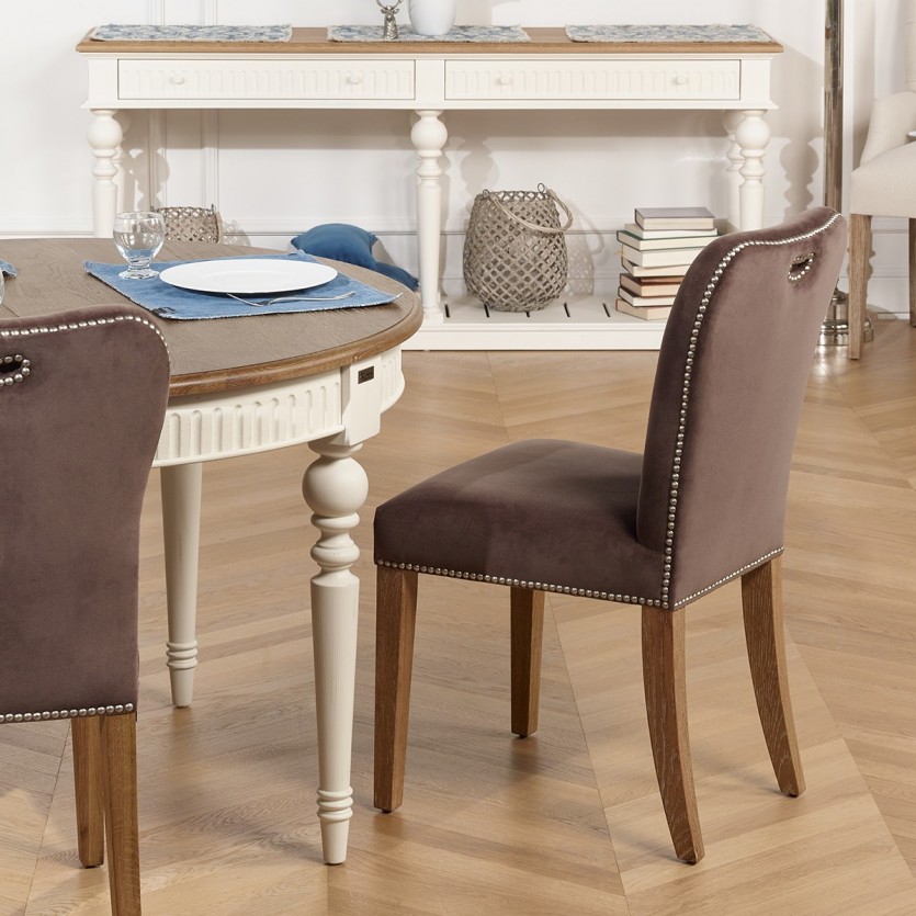 CHAISE APOLINAIRE ROSE PIVOINE