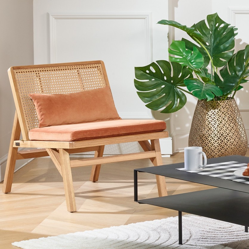 Fauteuil scandinave en cannage