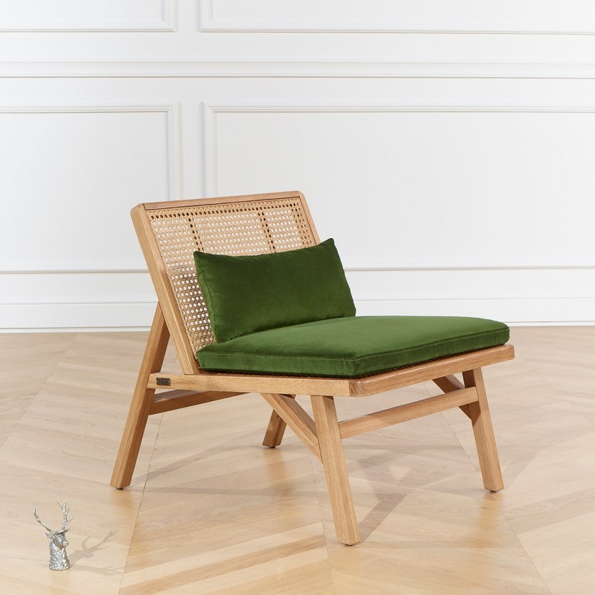 Fauteuil scandinave en cannage
