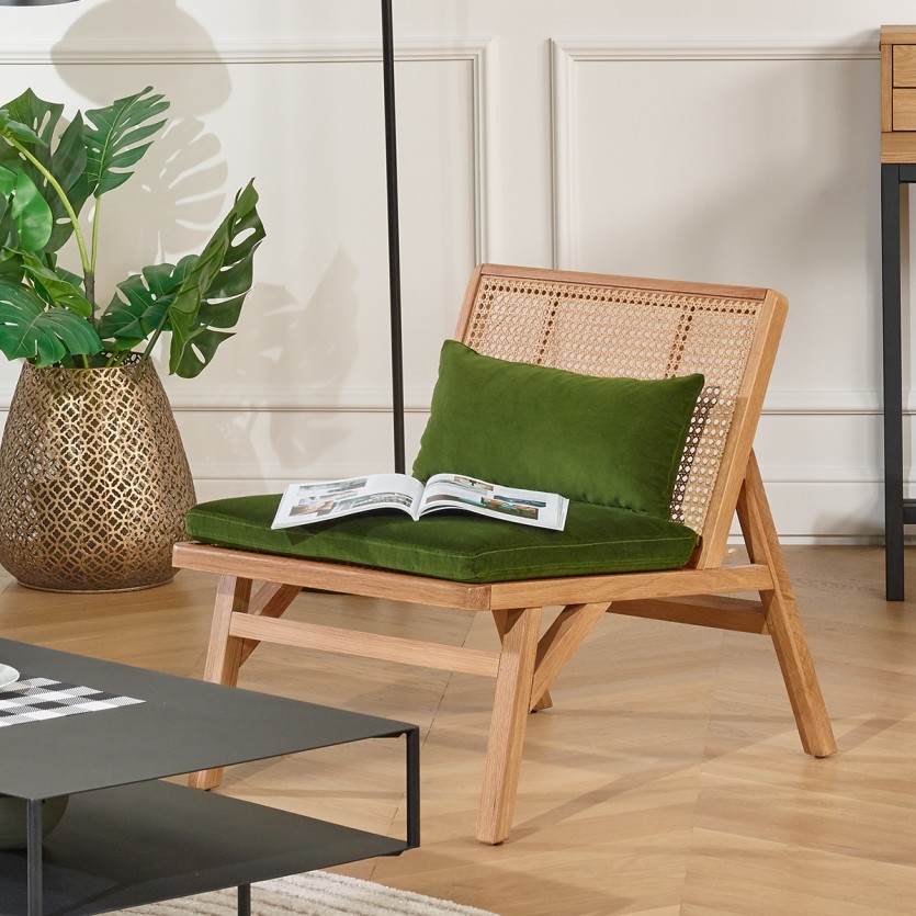 Fauteuil scandinave en cannage
