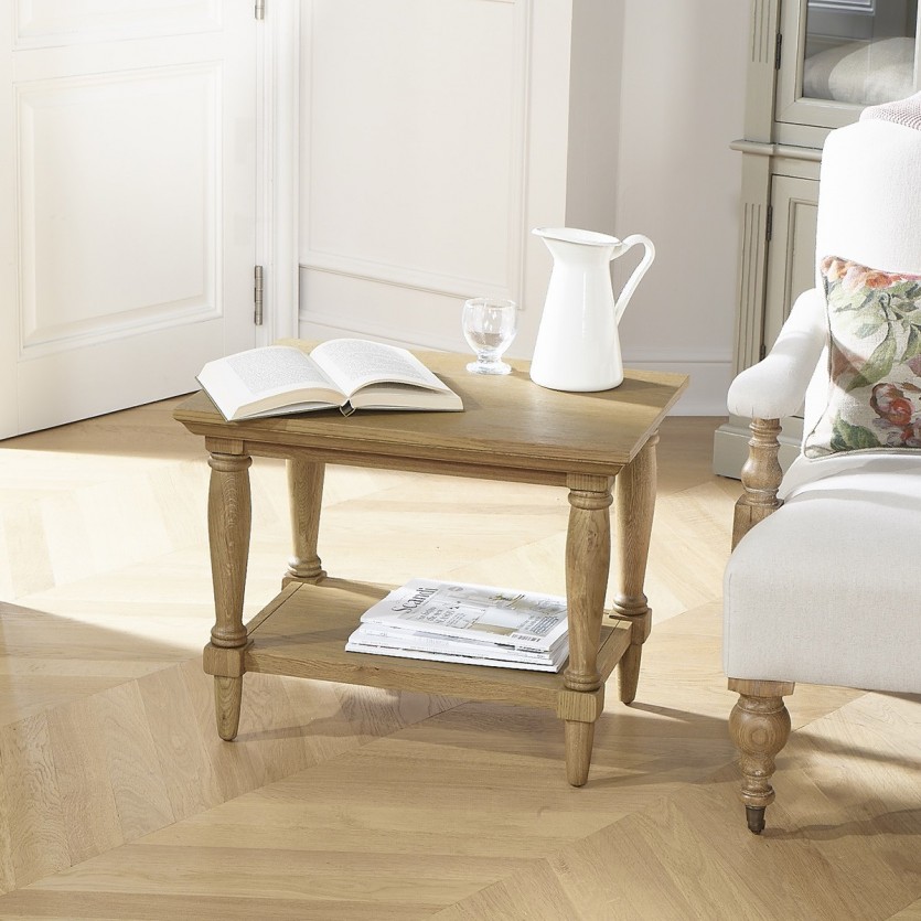 Bout de canapé bois shabby chic