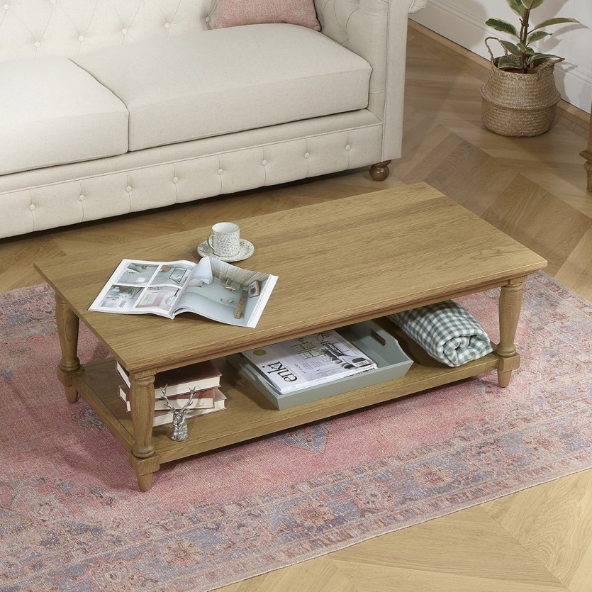 Table basse chene shabby chic EDINBURGH