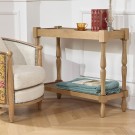 EUGENIE - Double table console in shabby chic style oak