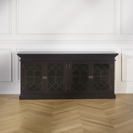 STELLA - Vetrina buffet in stile romantico in legno massiccio