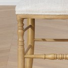 NAPOLEON III - Lot de 2 chaises baroques style romantique en bois massif et lin premium