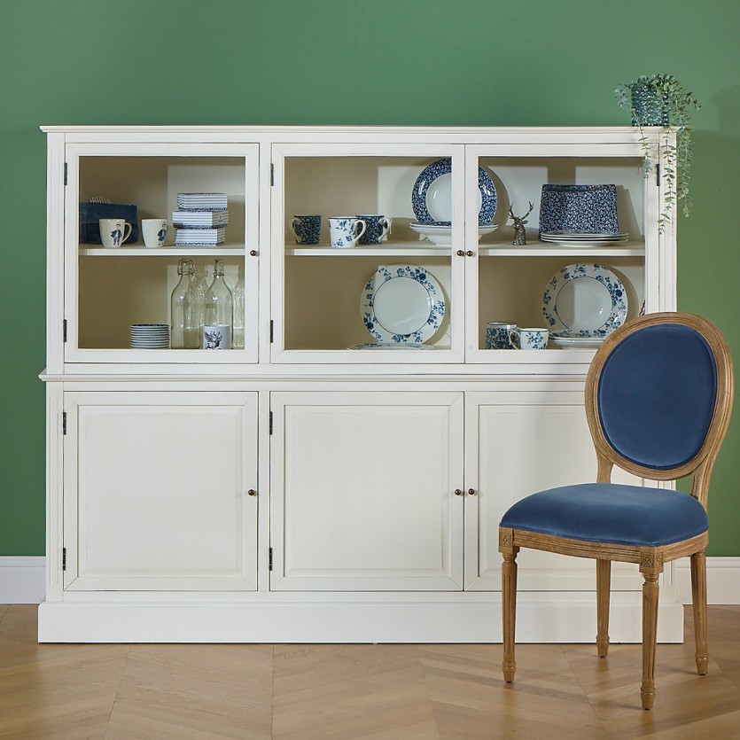 TOULOUSE - Buffet vitrine modulable en bois, 9 portes