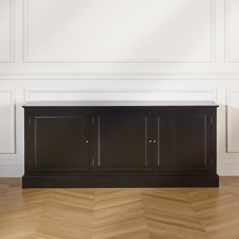 TOULOUSE - Buffet vitrine modulable en bois, 9 portes