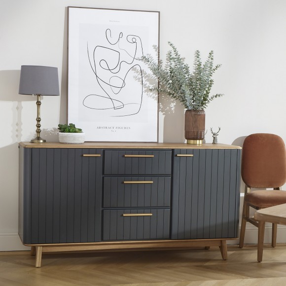 JOËL - Buffet da sala da pranzo, stile moderno, piano in rovere 160 cm