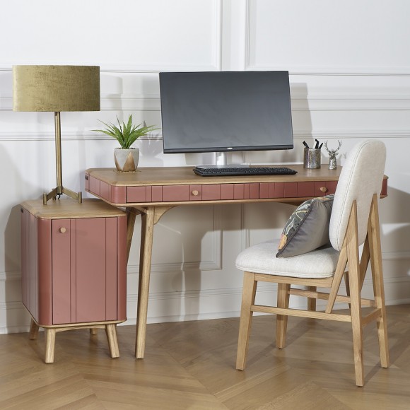 Bureau design en bois 1 tiroir Woodman - BAU